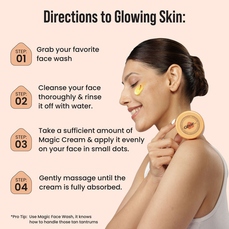 Ghar Soaps Magic moisturizing Cream | For reducing tan and providing moisture | For all skin types (50g)