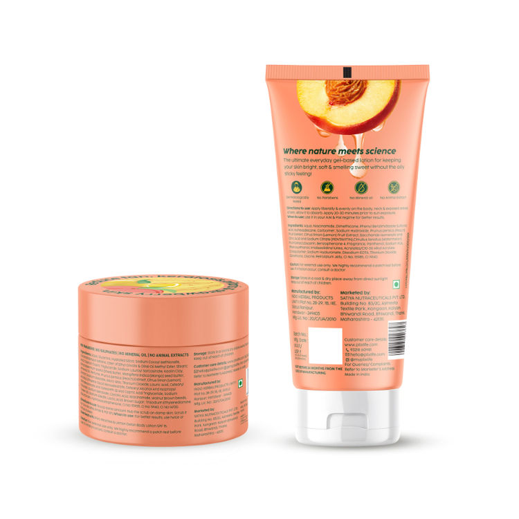 Plix Peaches & Lemon Detan Bump Eraser Scrub & Body Lotion
(400ml)