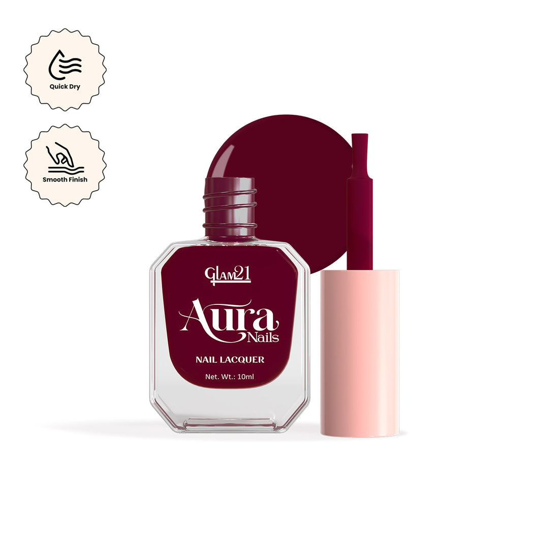 Glam21 Aura - Nail Lacquer(14Crystal Maroon)