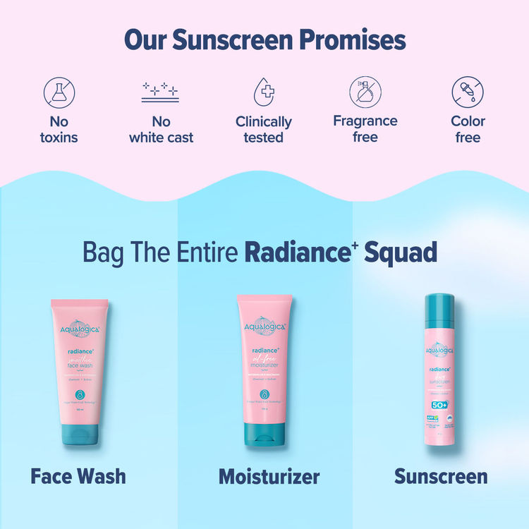 Aqualogica Radiance+ Dewy Sunscreen In-Vivo Tested with Watermelon & Niacinamide with SPF 50 & PA++++ - 50g