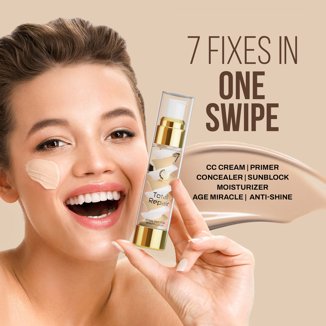 Colors Queen 7 in 1 Total Repair Foundation (02 Beige)