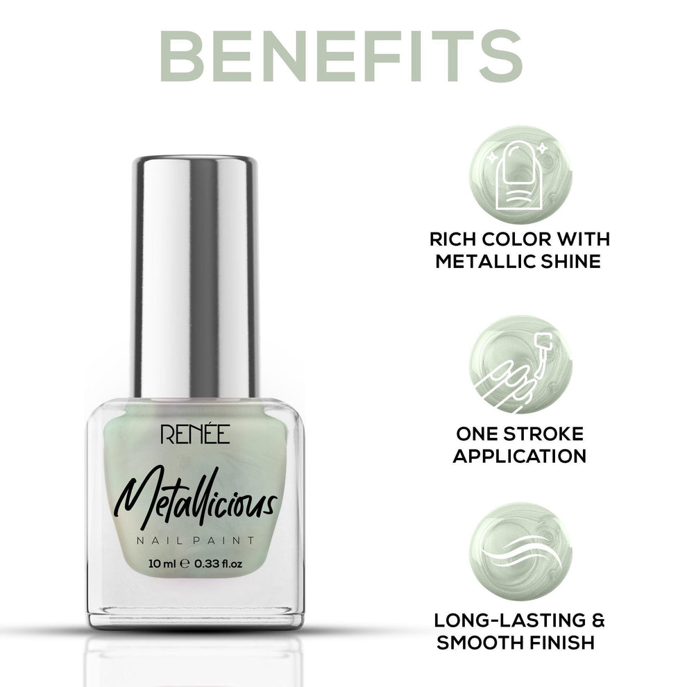 RENEE Metallicious Nail Paint (13 Silver Charm)