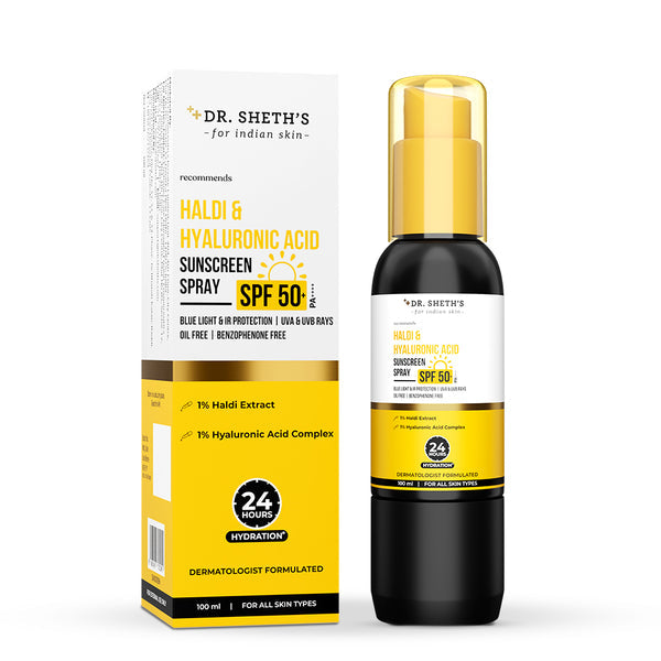 Dr. Sheth's Haldi & Hyaluronic Acid Sunscreen Spray - 100ml