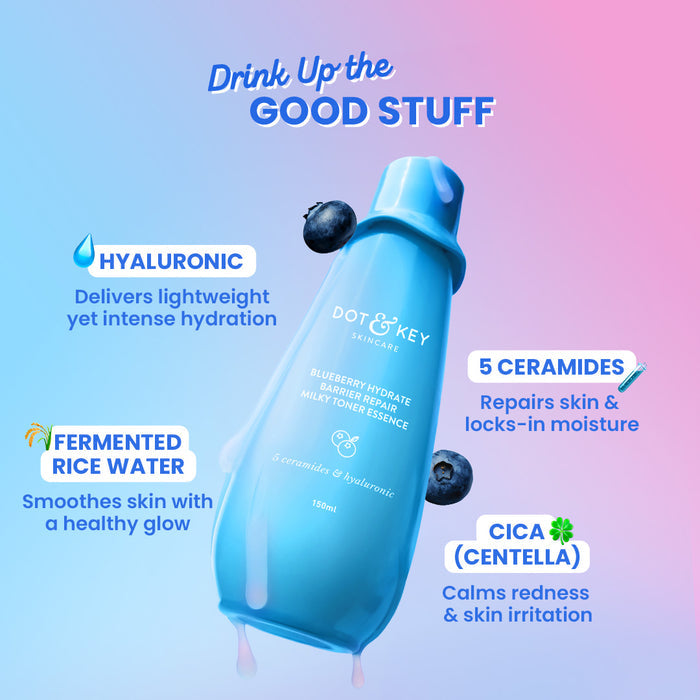 Dot & Key Blueberry Hydrate Barrier Repair Milk Face Toner (150ml)
