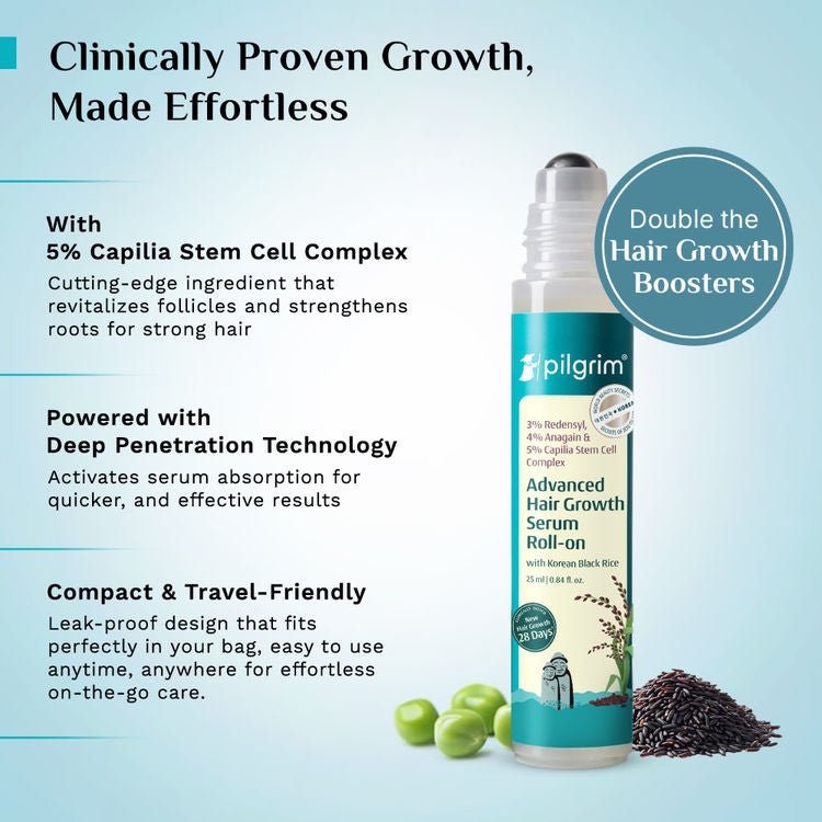 Pilgrim Advanced Hair Growth Serum Roll-On
(25ml)