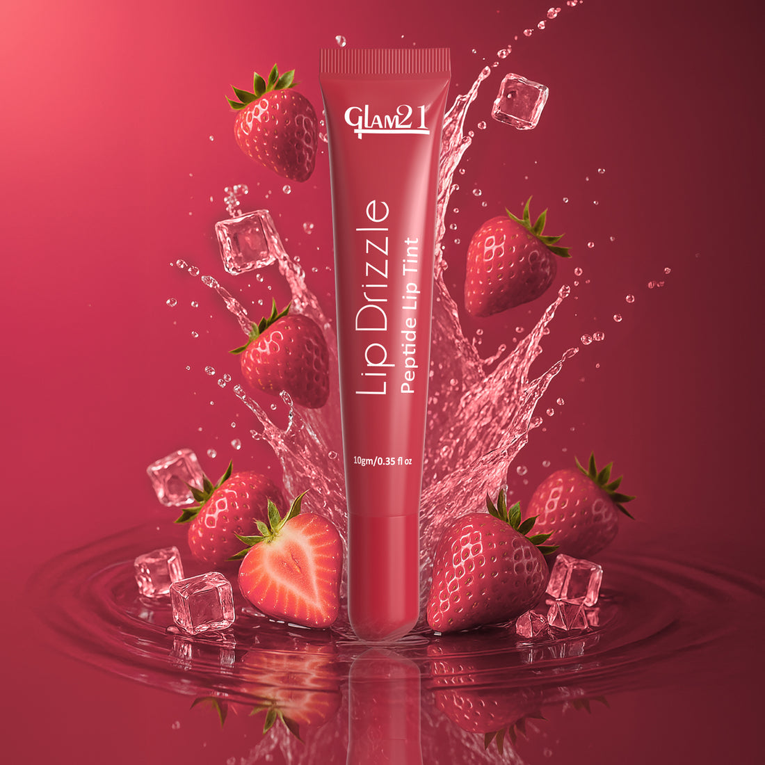 Glam21 Lip Drizzle Peptide Lip Tint (05 Strawberry Sorbet)