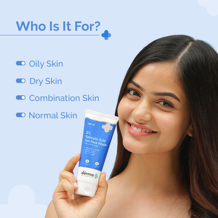 The Derma Co 2% Salicylic Acid Gel Face Wash for Oily Skin with Salicylic Acid & Witch Hazel (100ml)