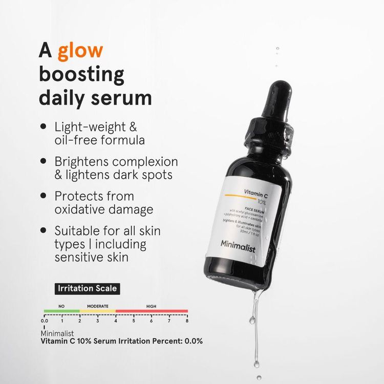 Minimalist 10% Vitamin C Serum For Face For Glowing Skin
(30ml)