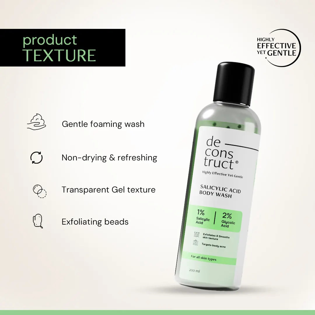 Deconstruct Salicylic Acid Body Wash - 1% salicylic acid + 2% glycolic acid | Fights body acne