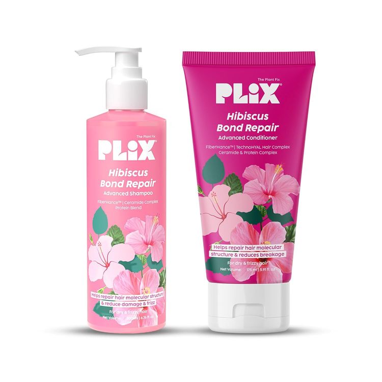 Plix Hibiscus Bond Repair Advanced Shampoo + Conditioner
(375ml)