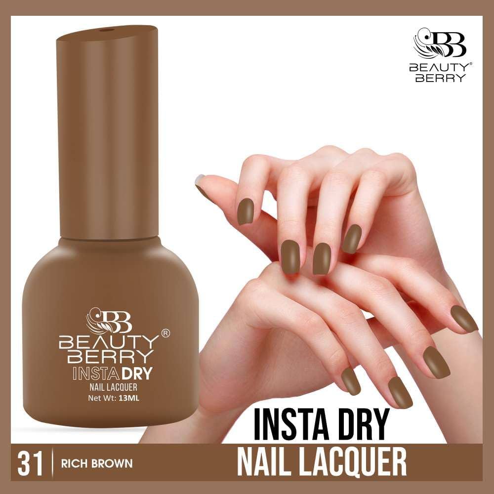 Beauty Berry Insta Dry Nail Lacquer (RICH BROWN-31)