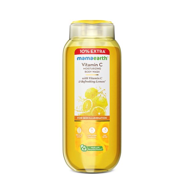 Mamaearth Vitamin C Moisturizing Body Wash with Vitamin C & Refreshing Lemon for Skin Illumination - 275 ml