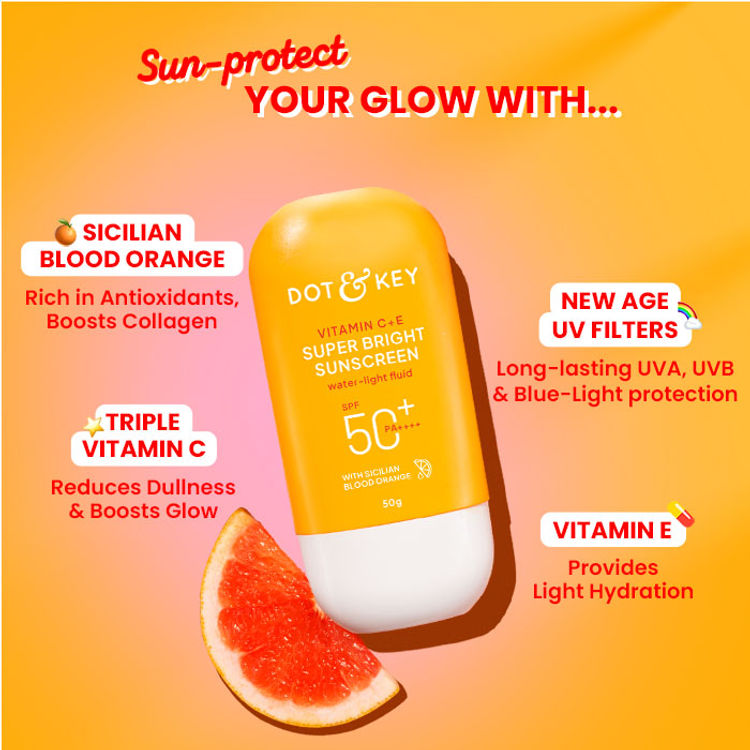 Dot & Key Vitamin C + E Super Bright Sunscreen, SPF 50+ PA++++ In-Vivo Tested
(80g)