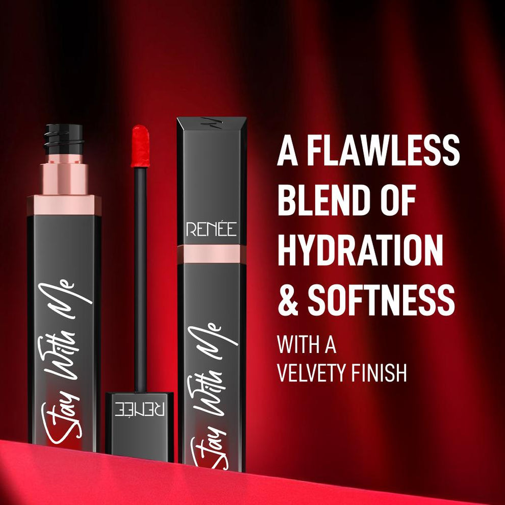 RENEE Stay With Me Matte Liquid Lipstick (03 Rage of Red)
