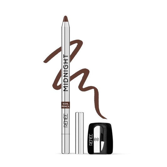 Renee Cosmetics Midnight Kohl Pencil, Waterproof, Smudge-proof, All-Day Kajal with Sharpener - Brown
(1.5g)