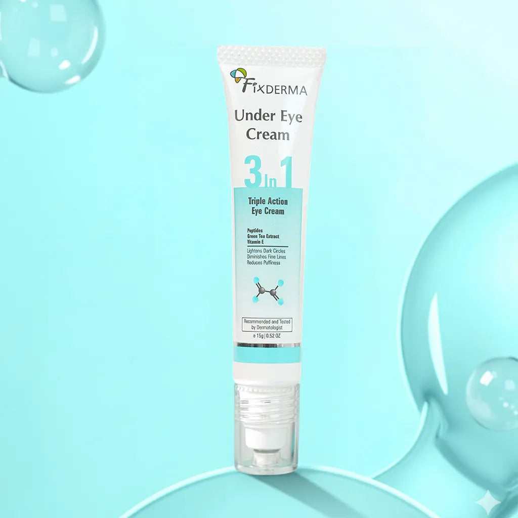 Fixderma Under Eye Roll On Cream | Triple Action Eye Cream for dark circle, puffiness & fine lines