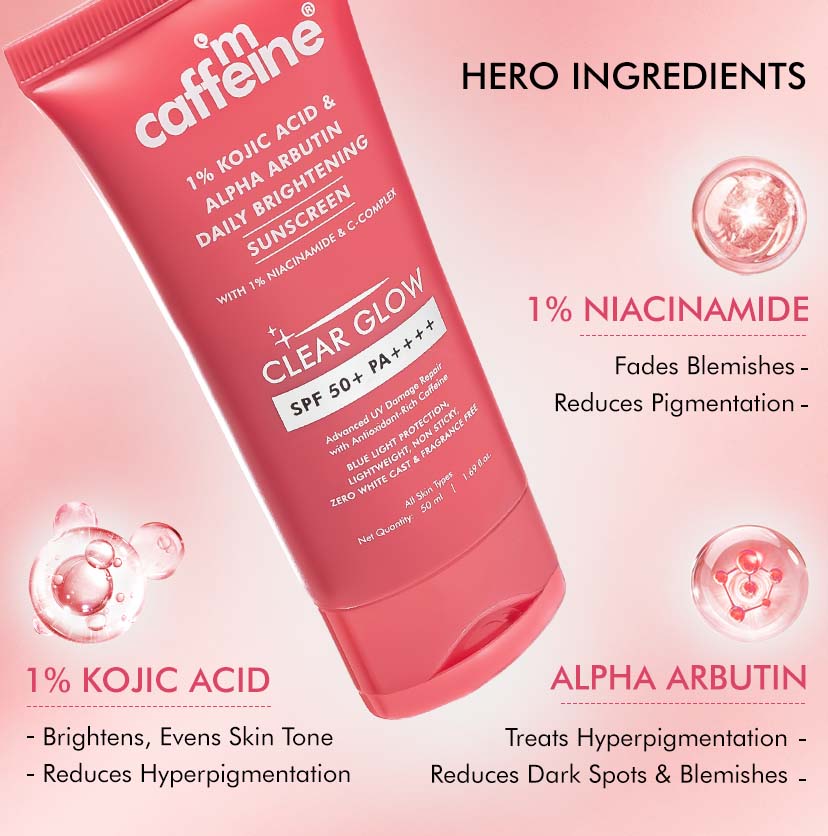 Mcaffeine Brightening Sunscreen for Dark Spots - SPF 50 PA ++++