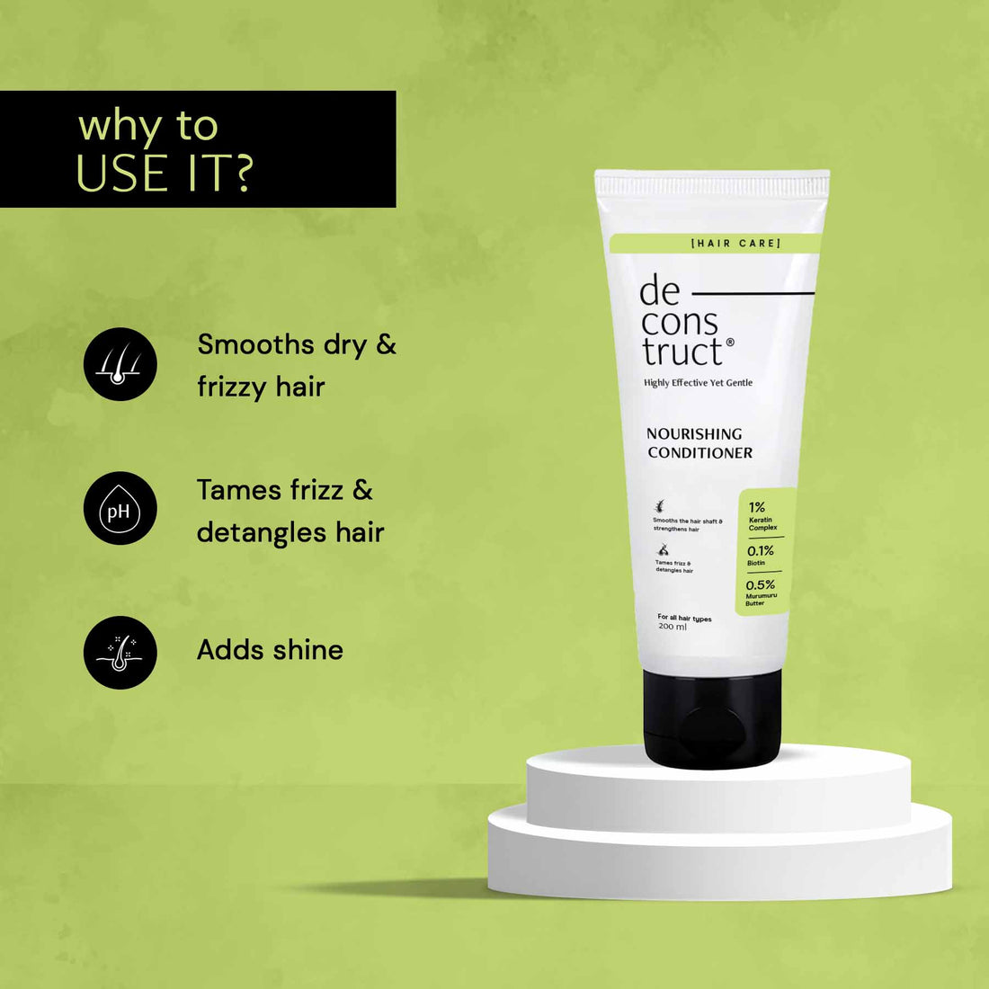 Deconstruct Nourishing Conditioner - 1% Keratin Complex + 0.1% Biotin + 0.5% Murumuru Butter