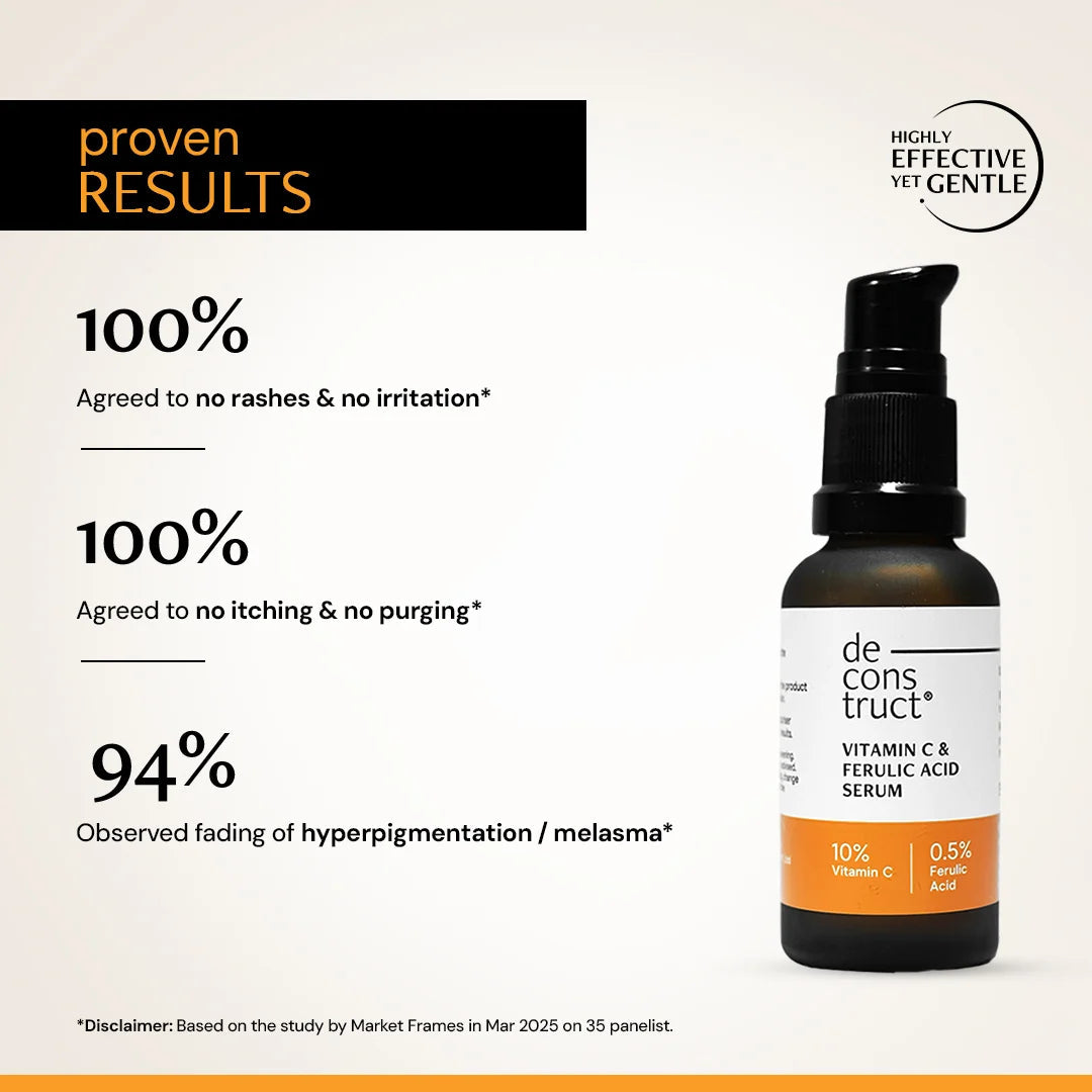 Deconstruct Vitamin C Serum For Face - 10% Vitamin C + 0.5 % Ferulic Acid 30ml