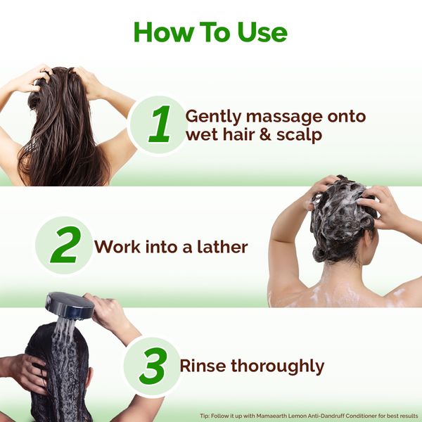 Mamaearth Lemon Anti-Dandruff Shampoo with Lemon & Aloe Vera for Itchy & Flaky Scalp - 400ml