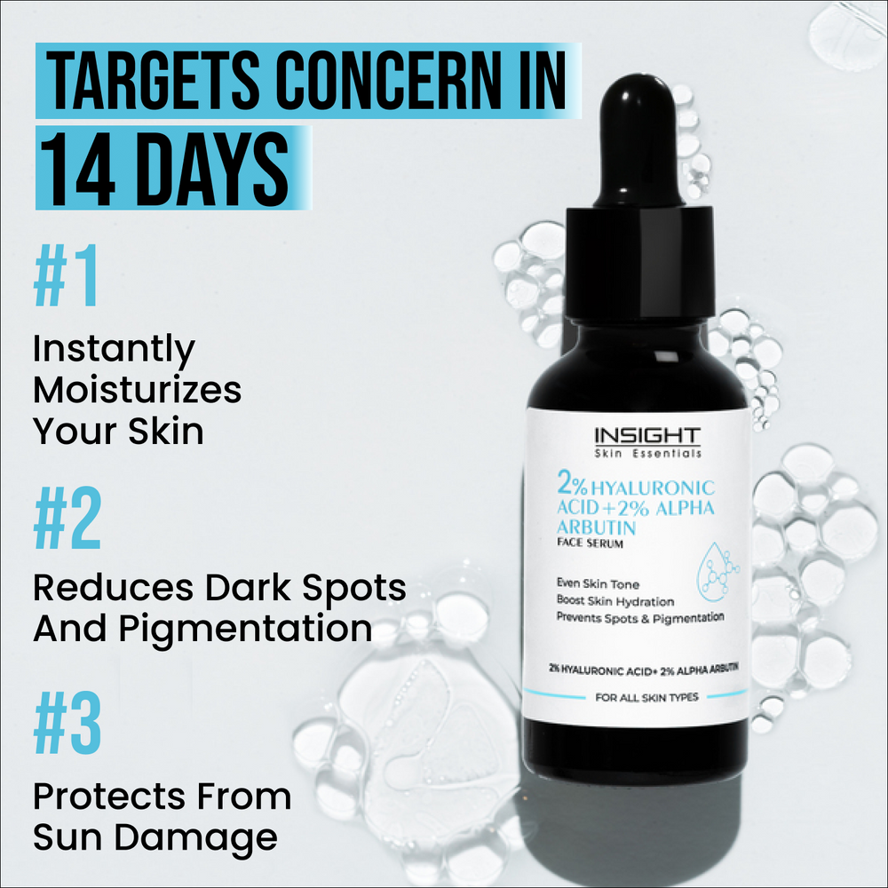Insight cosmetics 2% Hyaluronic Acid + 2% Alpha Arbutin Face Serum