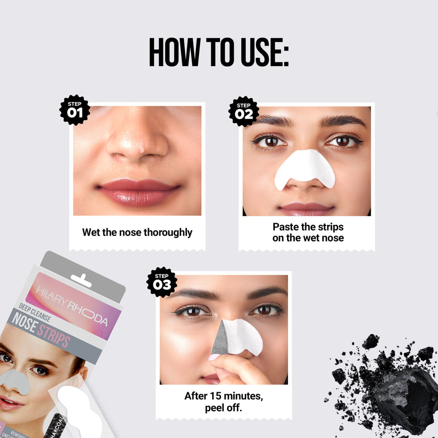 Hilary Rhoda Deep Cleanse Nose Strips 01 Charcoal