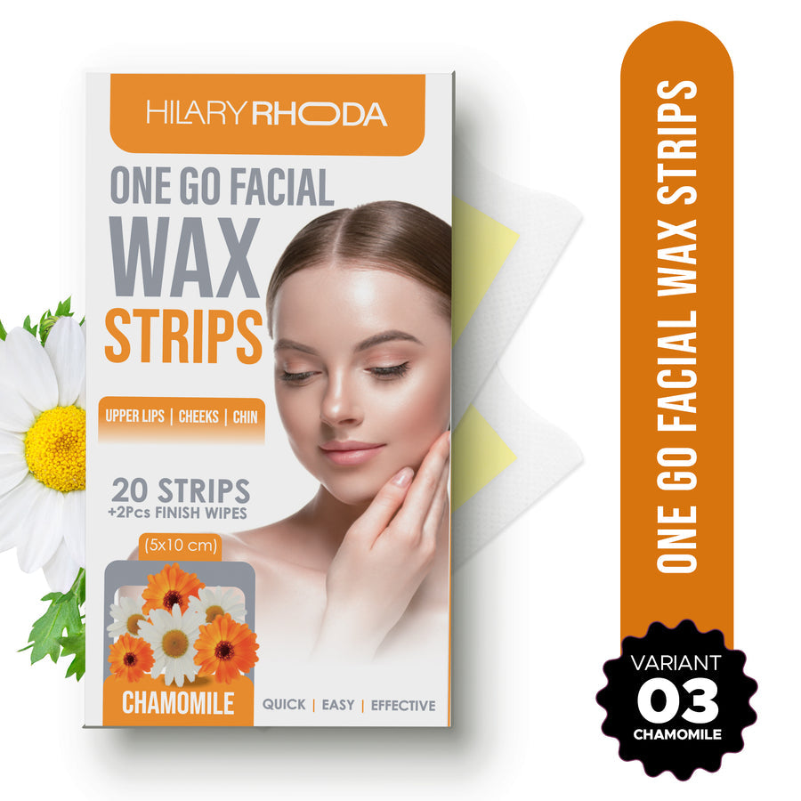 Hilary Rhoda One Go Facial Wax Strips 3 Chamomile