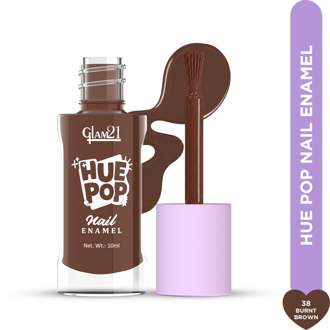 Glam21 Hue Pop Nail Paint / 38 Burnt Brown