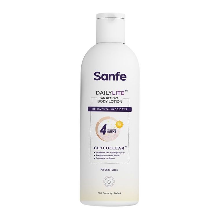Sanfe Dailylite Tan Removal Body Lotion For Women Remove Tan With SPF 30 Body Moisturizer Cream
(200 ml)