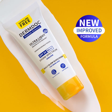 DERMDOC SPF 50 Ultra Light SPF Daily Glow Sunscreen 50 gm