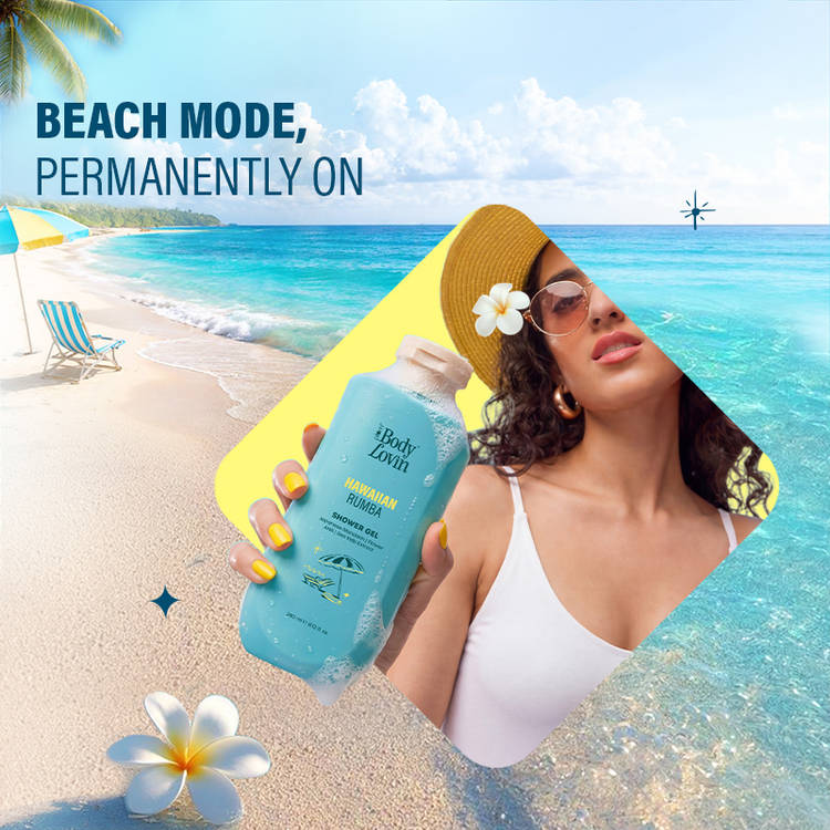 Plum BodyLovin Hawaiian Rumba Shower Gel - Fresh Beachy Body Wash (240ml)