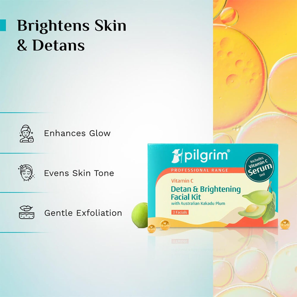 Pilgrim Vitamin C Detan & Brightening Facial Kit
Discover Glowing Brighter Skin