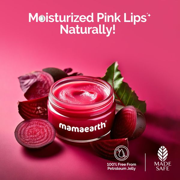 Mamaearth Beetroot Moisture Therapy Lip Balm with Beetroot & Hyaluronic Acid for Dry & Chapped Lips- 15 g