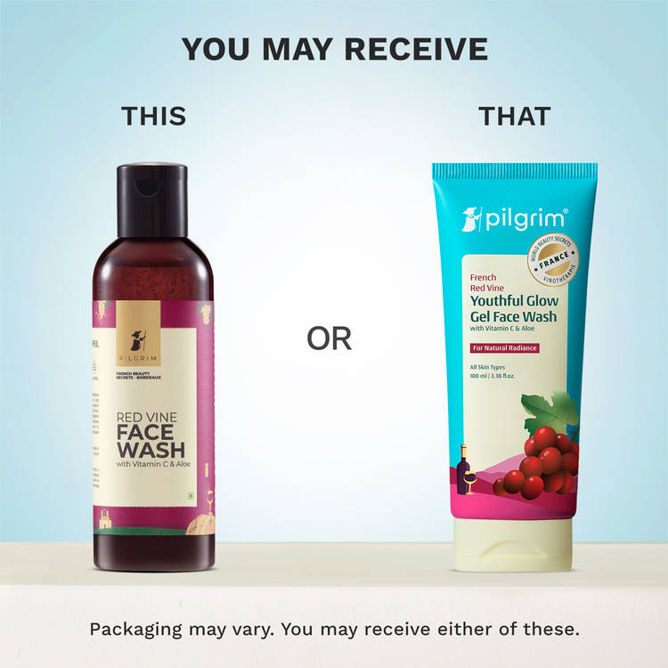 Pilgrim Red Vine Face Wash with Vitamin C & Aloe (100ml)
