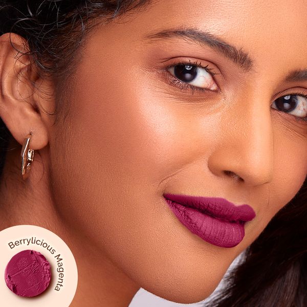 Mamaearth Moisture Matte Longstay Lipstick with Avocado Oil & Vitamin E (Berrylicious Magenta)
