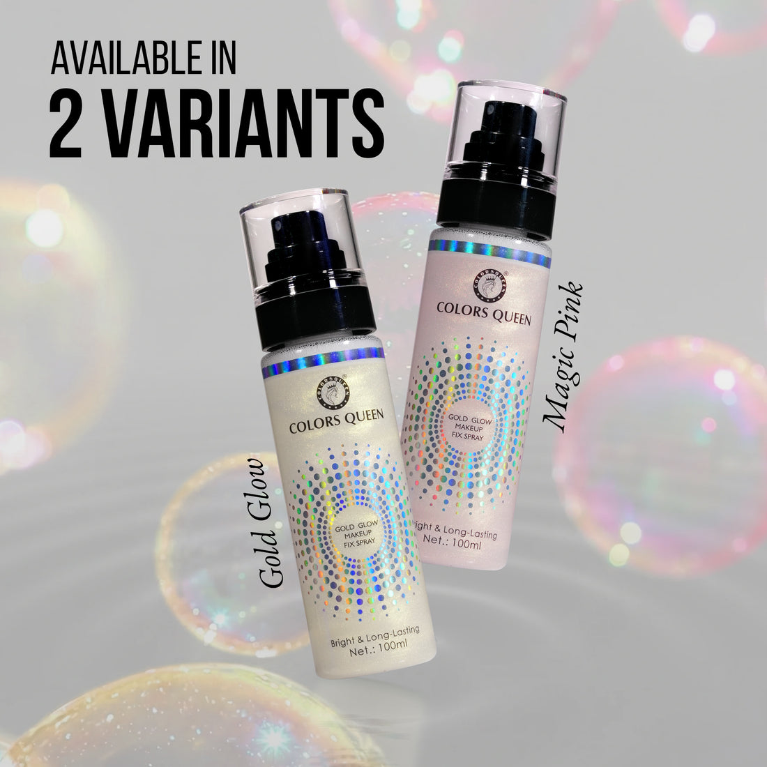Colors Queen Gold Glow Makeup Fixer Spray 02 Magic Pink