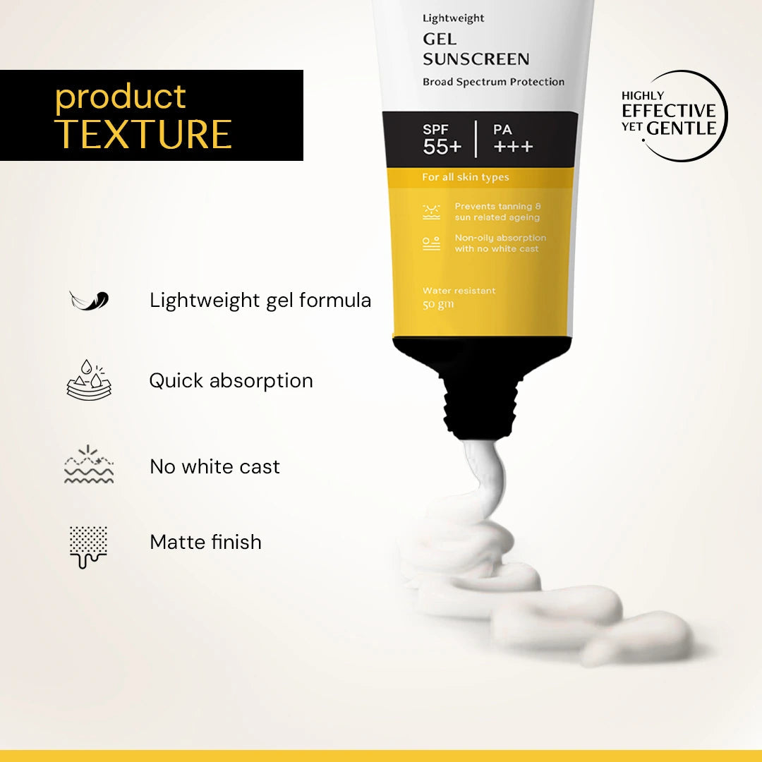 Deconstruct Gel Sunscreen for Oily Skin - SPF 55+ and PA+++ (50gm)