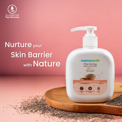 MamaearthChia Seed and Ceramides Oil-Free Face Wash for a Hydrated Glow (180ml)