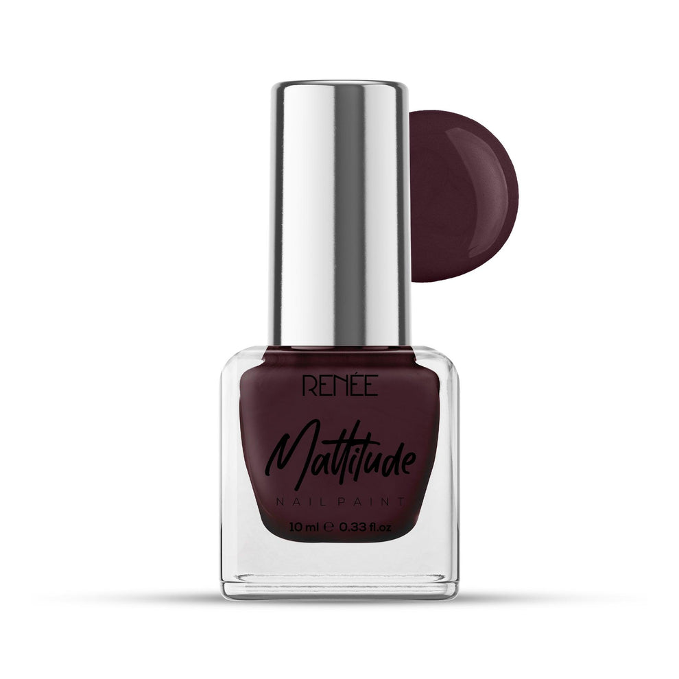 RENEE Mattitude Nail Paint 10ml (09 Mega Maroon)