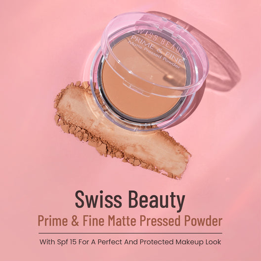 Swiss Beauty Prime & Fine Compact Powder (03 Nude-Beige)