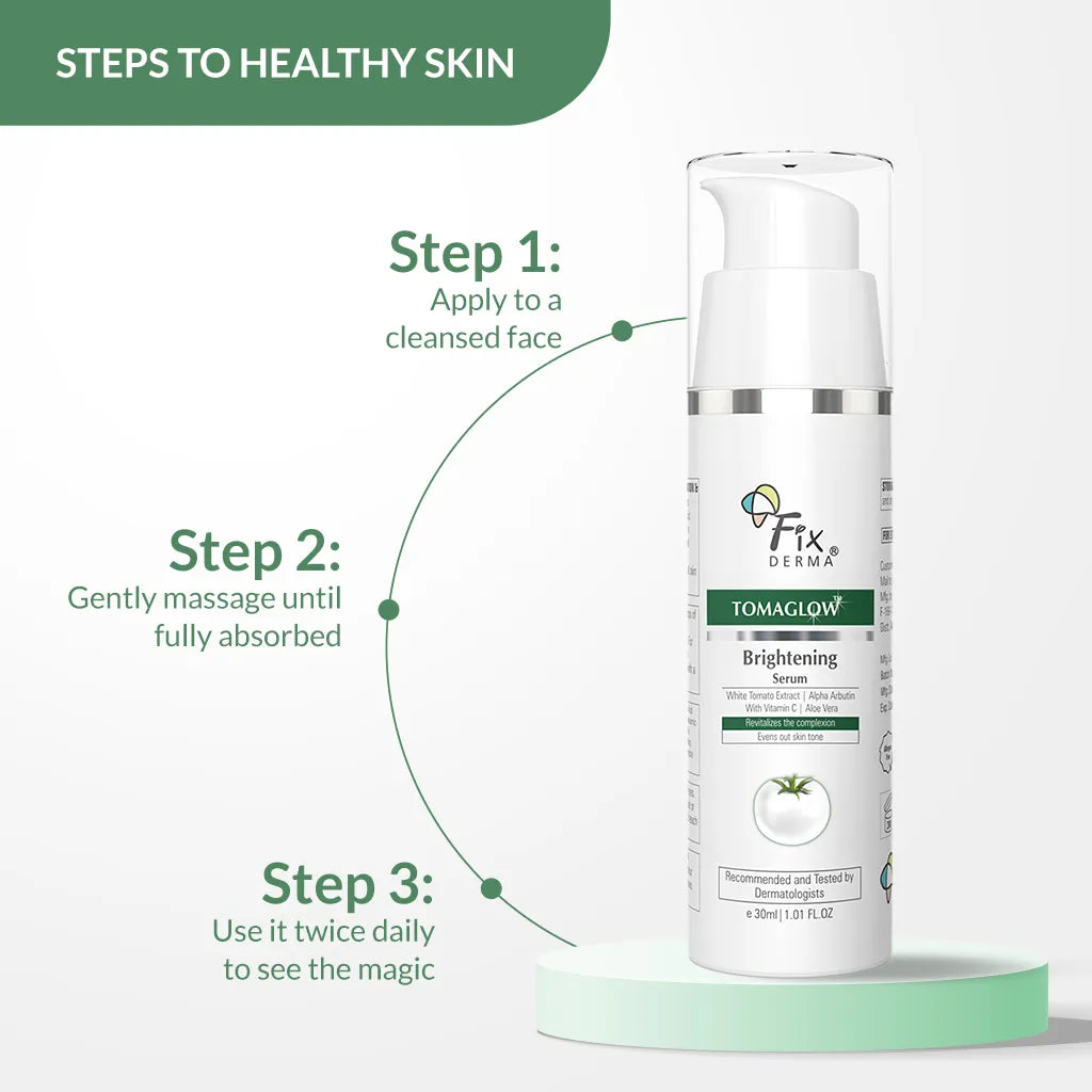 Fixderma Tomaglow Brightening Serum | Diminishes Pigmentation & Promotes Brighter Skin