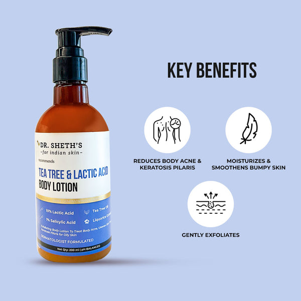 Dr. Sheth's Tea Tree & Lactic Acid Body Lotion - 200ml