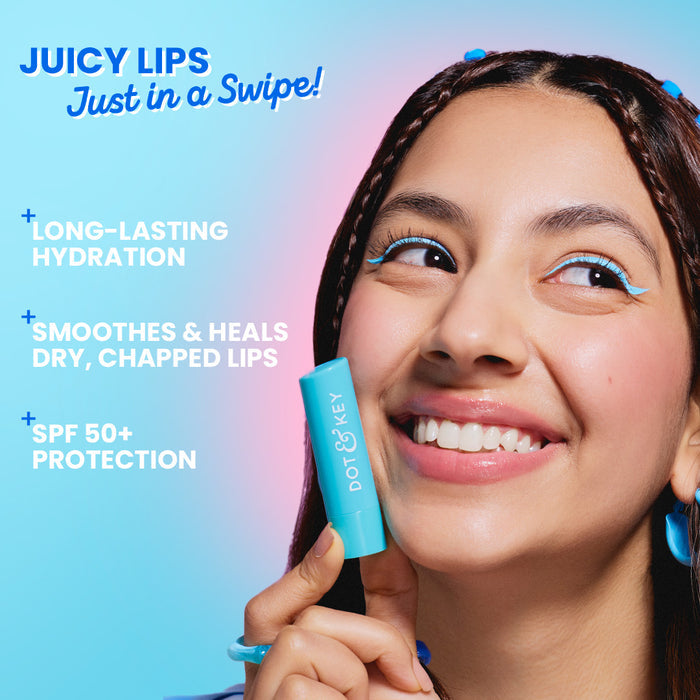Dot & Key SPF 50+ Barrier Repair Hydrating Lip Balm (04Blueberry Bliss - Non-Tinted)