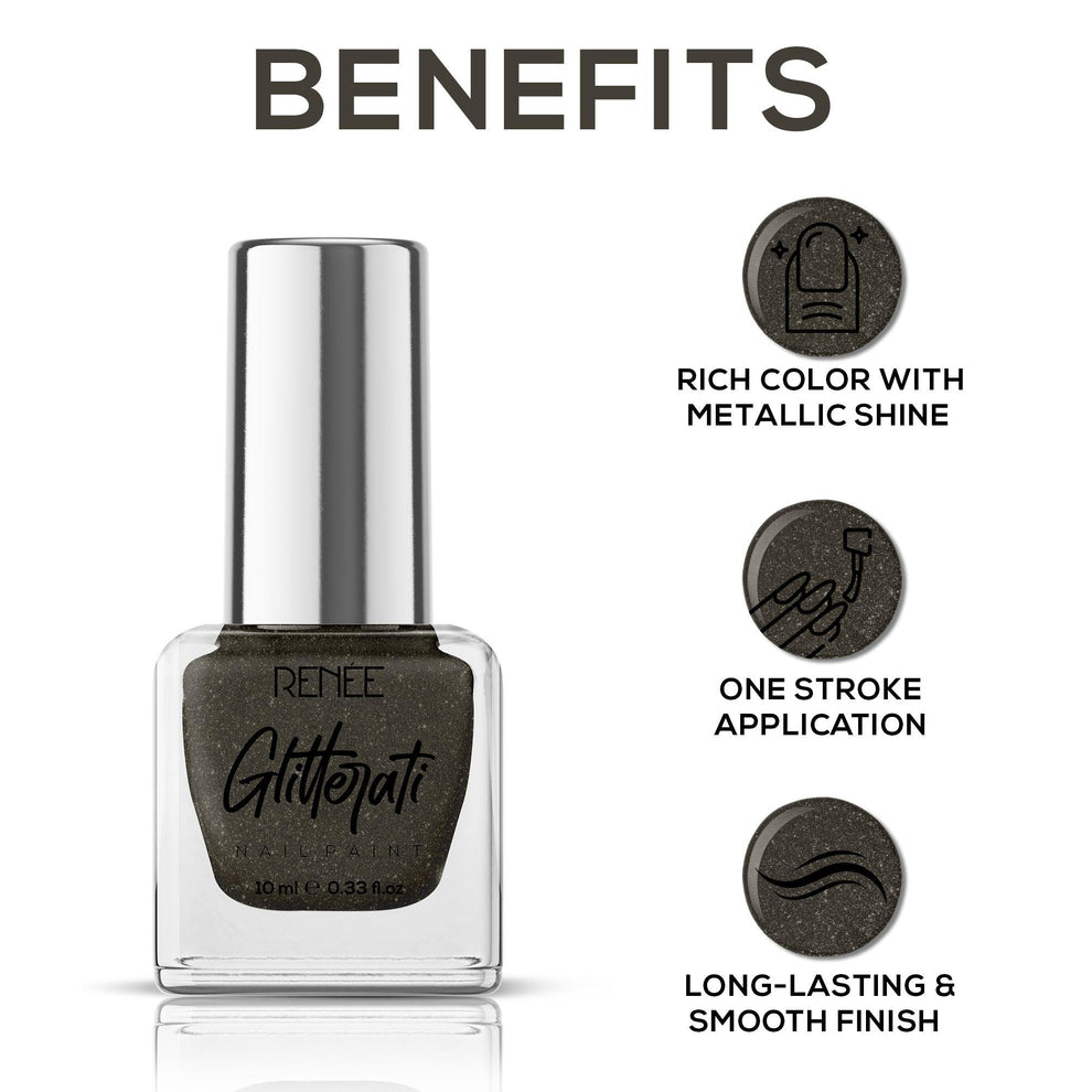 RENEE Glitterati Nail Paint (07 Galaxy Dust)