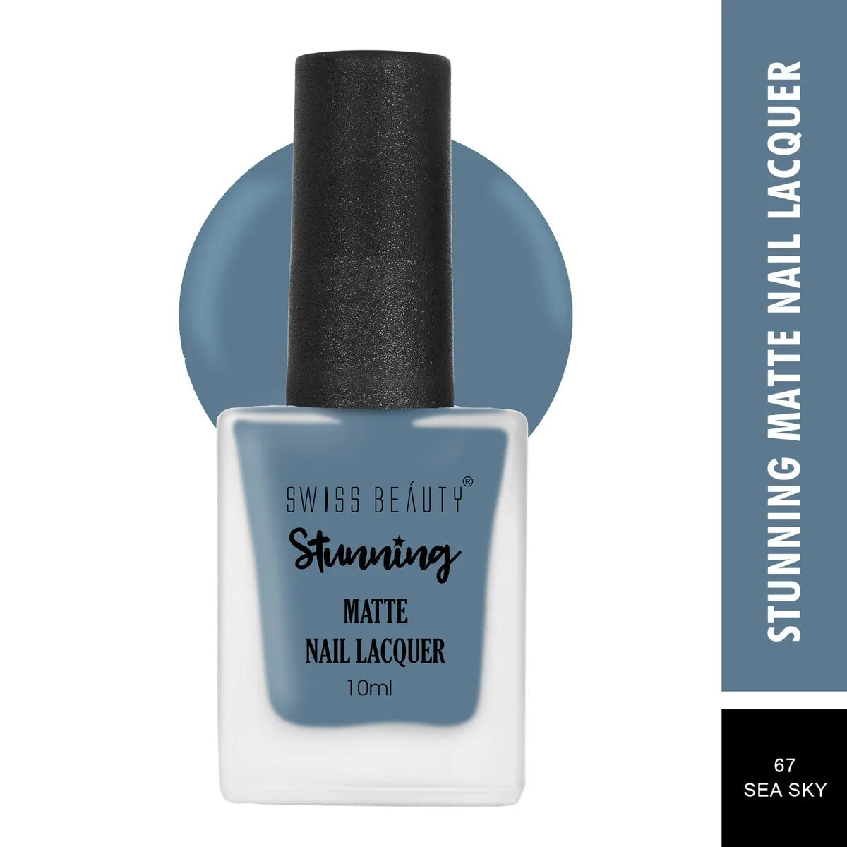 Swiss Beauty Stunning Matte Nail Lacquer - 67 Sea Sky - 10ml